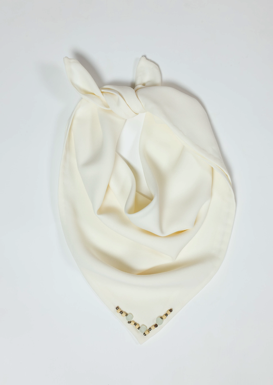 Beaded Crepe Bandana