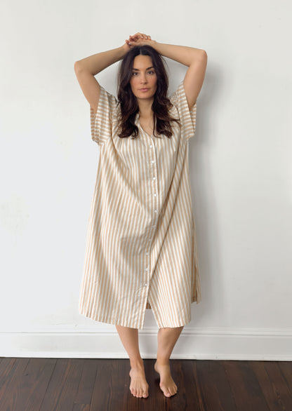 The Chelsea Dress, Clementine Stripe